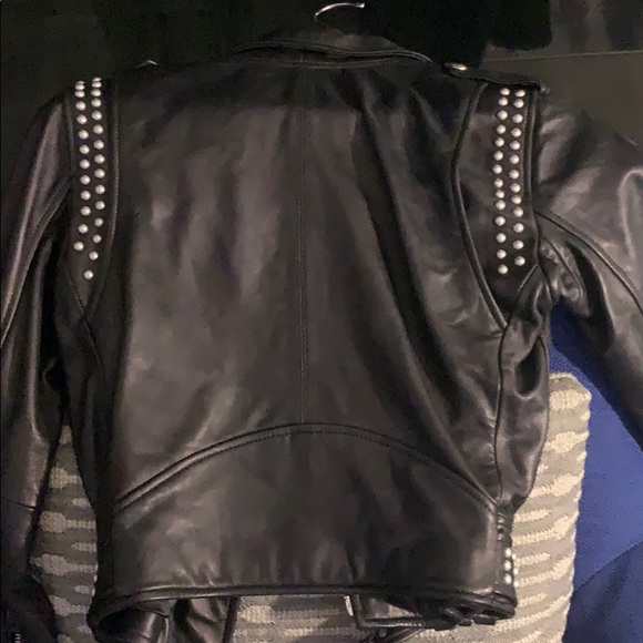 BLANKNYC vegan leather motor jacket with belt - Picture 4 of 7